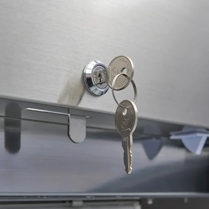 Congélateur - 700 L - 3 étagères réglables (2/1 GN) - acier inoxydable - porte en verre MAXIMA