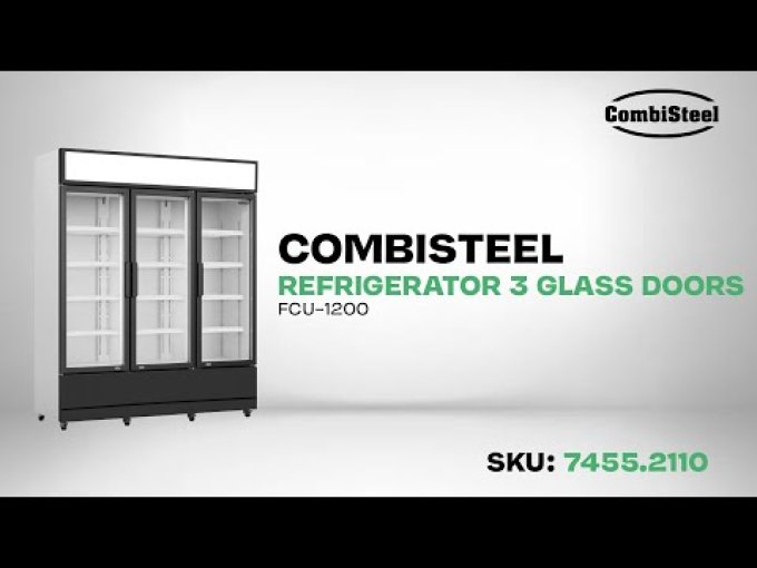 RÉFRIGÉRATEUR 3 PORTES EN VERRE FCU-1200