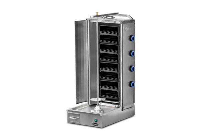 Machine à Doner kebab pierre de lave – motorisé 4 radiants – PIMAK – M77-(4L)
