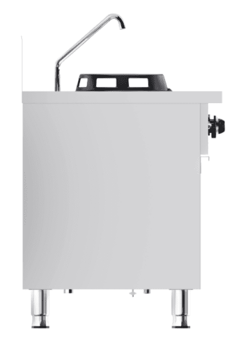 Cuisinière wok à gaz - 45 kW - 3 zones de cuisson - incl. 2 mini-colonnes d'eau