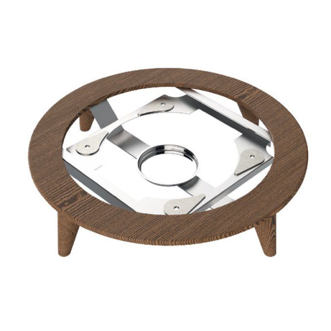 Support pour chafing dish rond (aspect bois) VIRTUS Z/KSTAN6LW